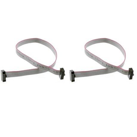 EI 10 Pin FRC Cable With Female To Female 1.27mm Pitch Connector 6" Long - 1 Piece