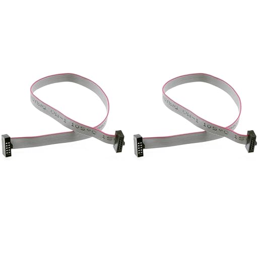 EI 10 Pin FRC Cable With Female To Female 1.27mm Pitch Connector 6" Long - 1 Piece