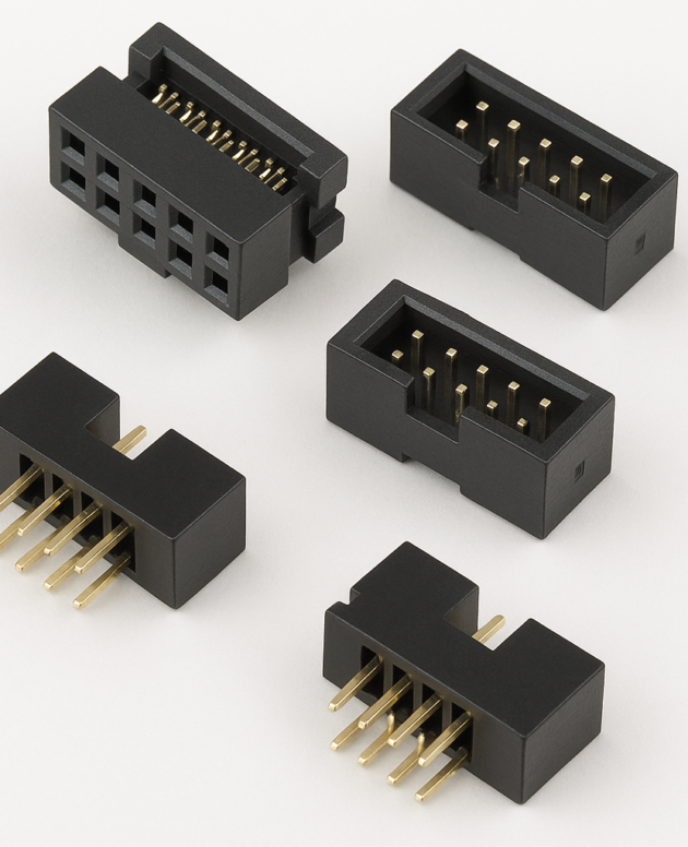 10 Pin Male-Female IDC Socket Connector Pair- 1.27mm (FRC Connector) - Pack of 10