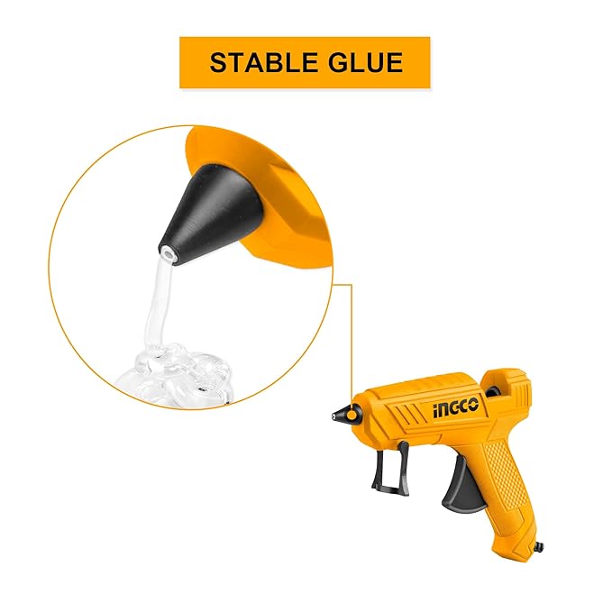 Ingco GG148 Hot Glue Gun, 20W(100W) With 2Pcs Glue Sticks - Image 5