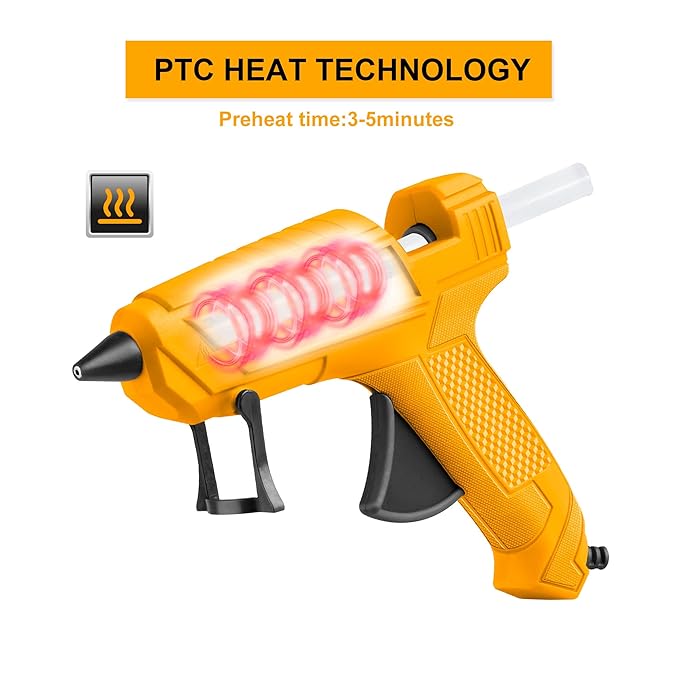 Ingco GG148 Hot Glue Gun, 20W(100W) With 2Pcs Glue Sticks - Image 3