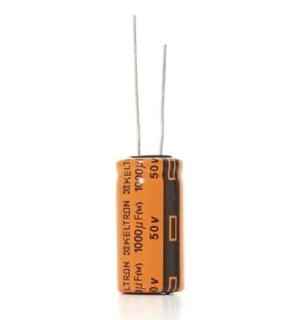 1000uF 50V Electrolytic Capacitor - Keltron (Pack of 10)