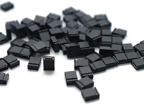100pcs : Jumper (Header) 2pin Short Circuit cap connector (2.54mm)